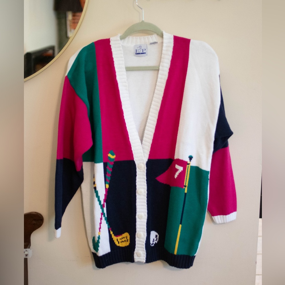 EP Pro Golf Color Blocked Cardigan